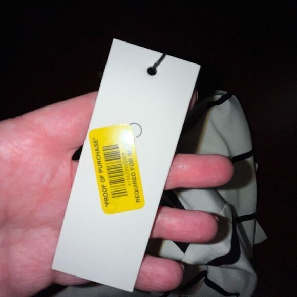 Calvin Klein white black striped top NWT medium - Picture 6 of 7